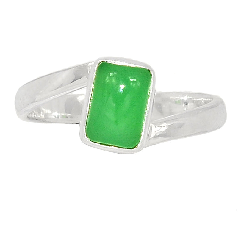 Small Plain - Chrysoprase Ring - CRPR1189