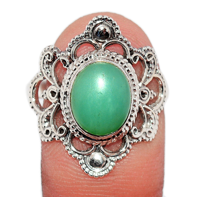 Fine Filigree - Chrysoprase Ring - CRPR840