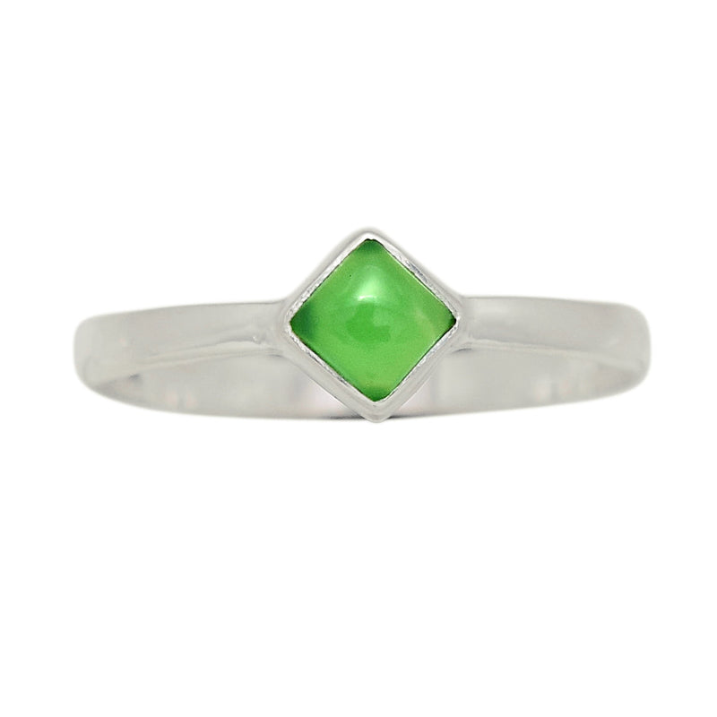 Small Plain - Chrysoprase Ring - CRPR888