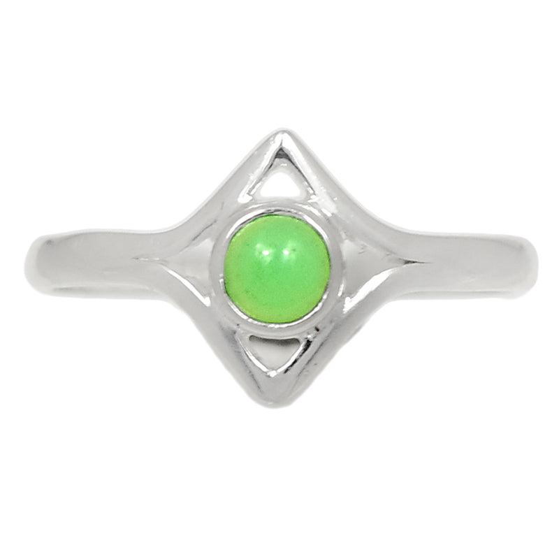 Small Plain - Chrysoprase Ring - CRPR946