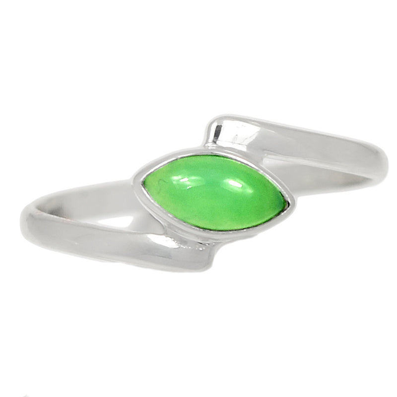 Small Plain - Chrysoprase Ring - CRPR947