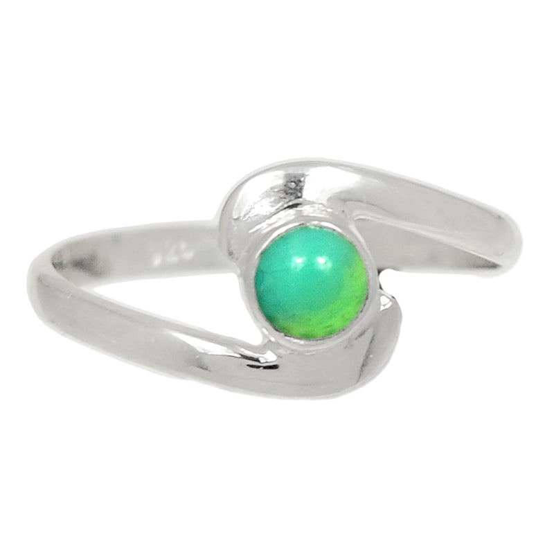 Small Plain - Chrysoprase Ring - CRPR948