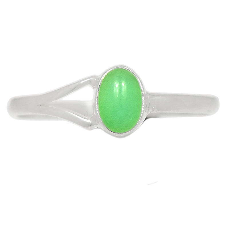 Small Plain - Chrysoprase Ring - CRPR949