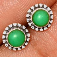 Chrysoprase Studs - CRPS106