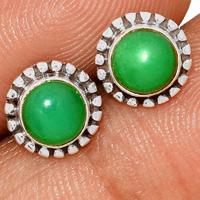 Chrysoprase Studs - CRPS113