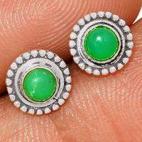 Chrysoprase Studs - CRPS129