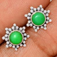 Chrysoprase Studs - CRPS135