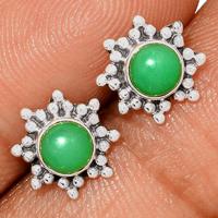 Chrysoprase Studs - CRPS144