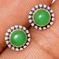 Chrysoprase Studs - CRPS146