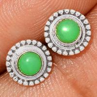 Chrysoprase Studs - CRPS154