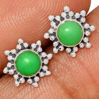 Chrysoprase Studs - CRPS156