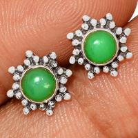 Chrysoprase Studs - CRPS165