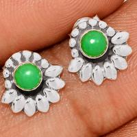 Chrysoprase Studs - CRPS166