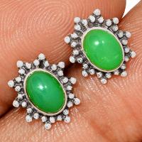 Chrysoprase Studs - CRPS168