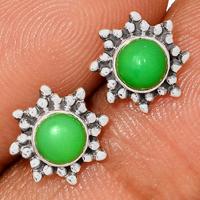 Chrysoprase Studs - CRPS174