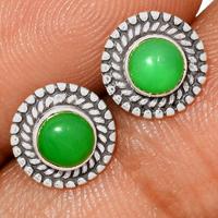 Chrysoprase Studs - CRPS181