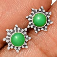 Chrysoprase Studs - CRPS182