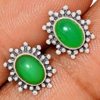 Chrysoprase Studs - CRPS189