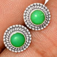 Chrysoprase Studs - CRPS193