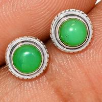 Chrysoprase Studs - CRPS196