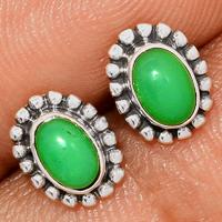 Chrysoprase Studs - CRPS209