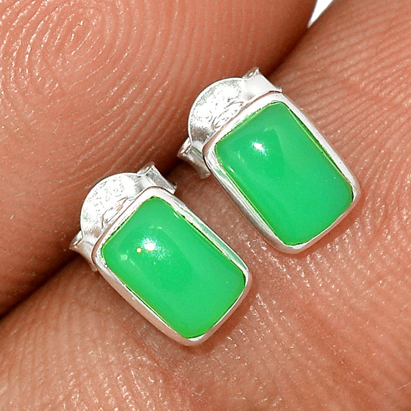 Chrysoprase Studs - CRPS275