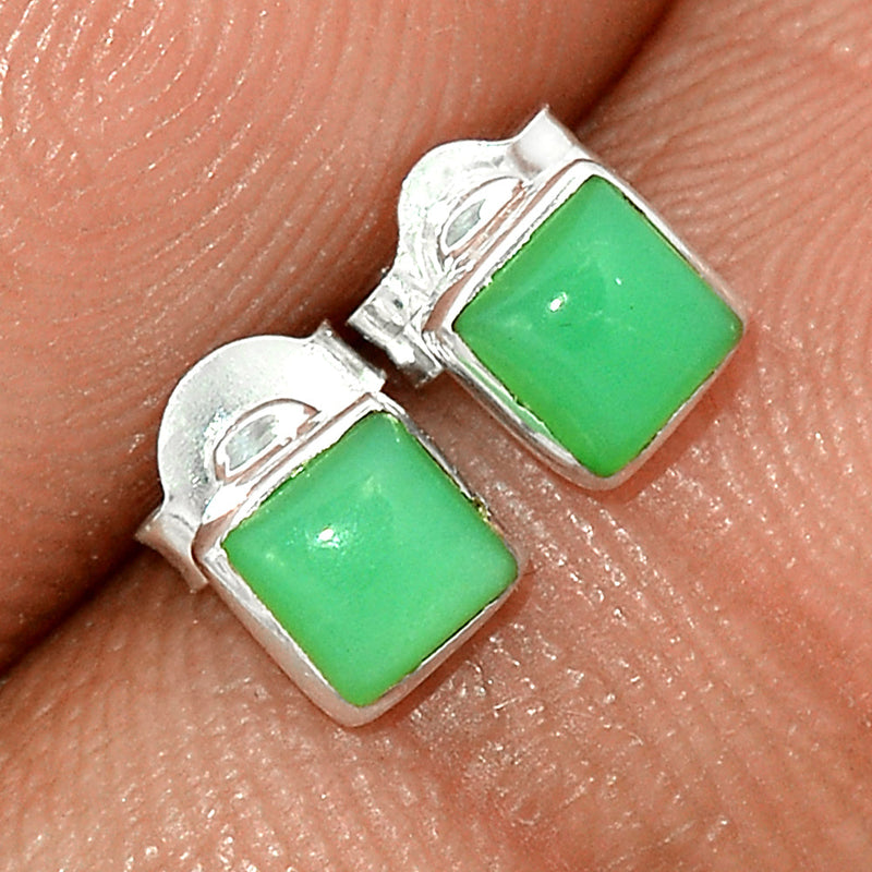 Chrysoprase Studs - CRPS284