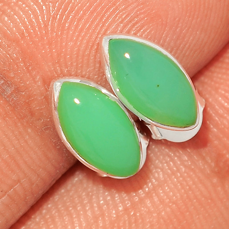 Chrysoprase Studs - CRPS313