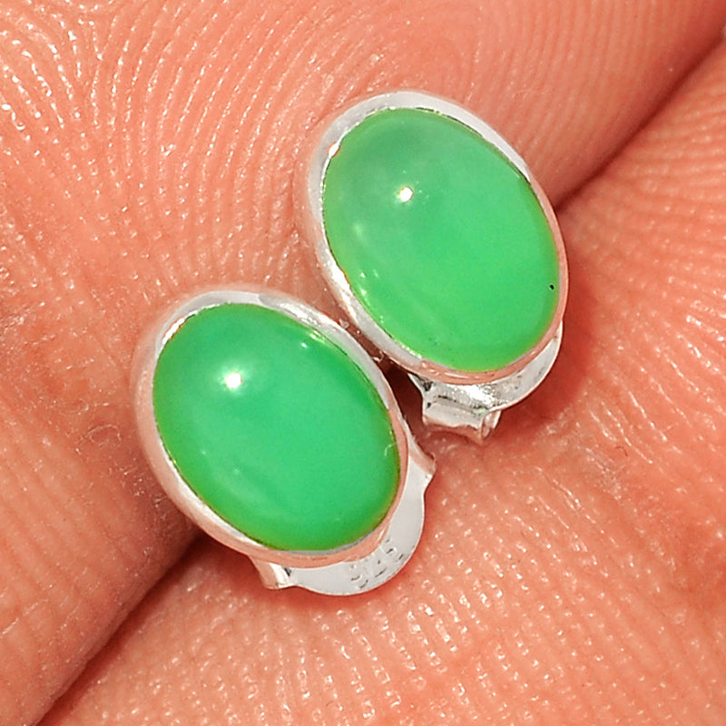 Chrysoprase Studs - CRPS330