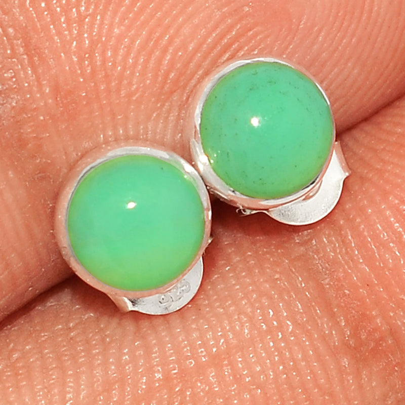 Chrysoprase Studs - CRPS335