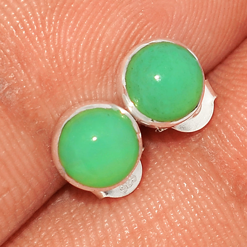 Chrysoprase Studs - CRPS338