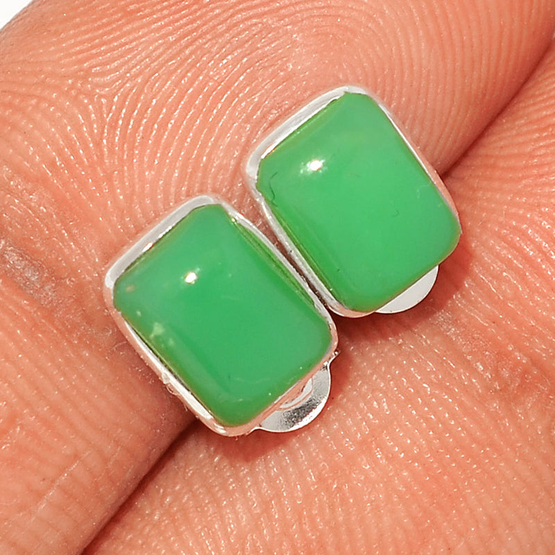 Chrysoprase Studs - CRPS342