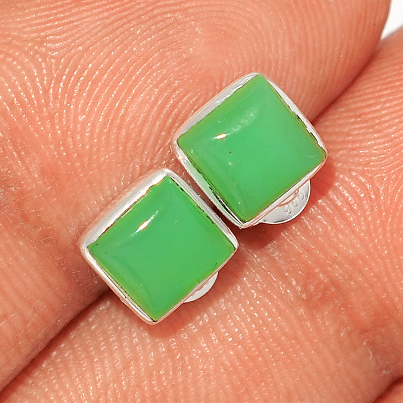 Chrysoprase Studs - CRPS346