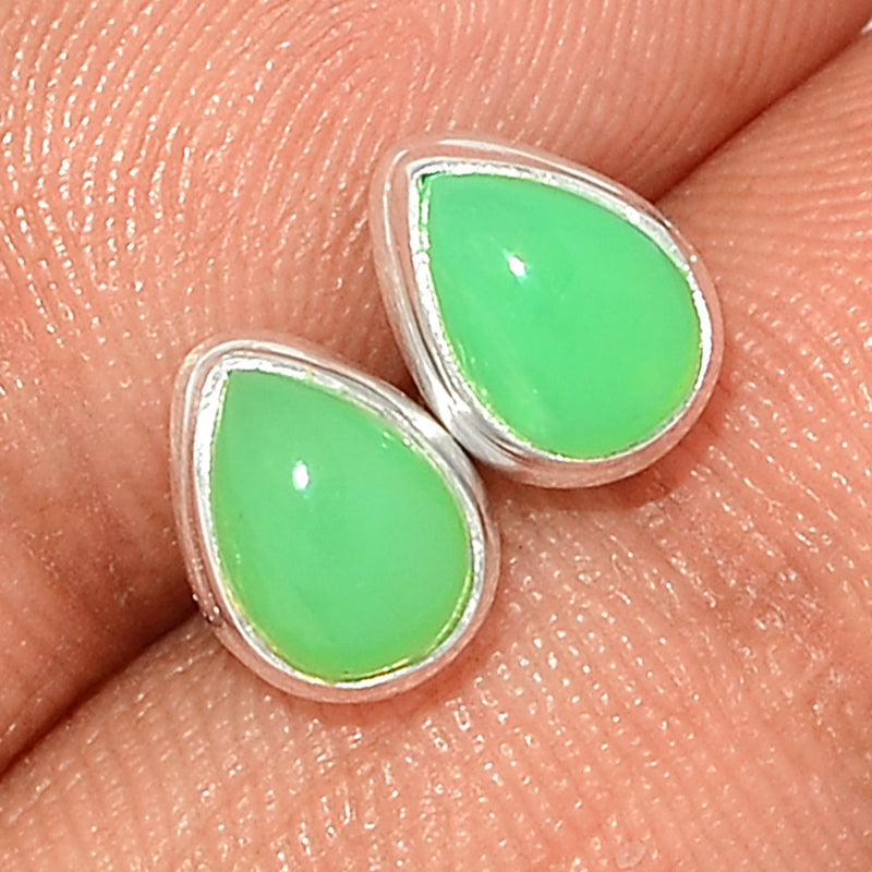 Chrysoprase Studs - CRPS360