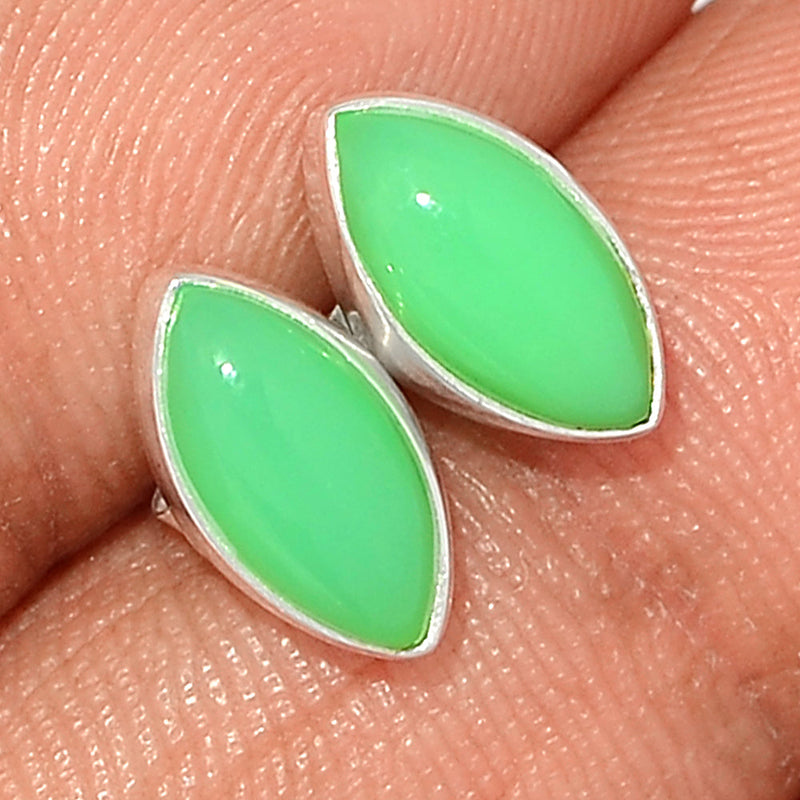 Chrysoprase Studs - CRPS361