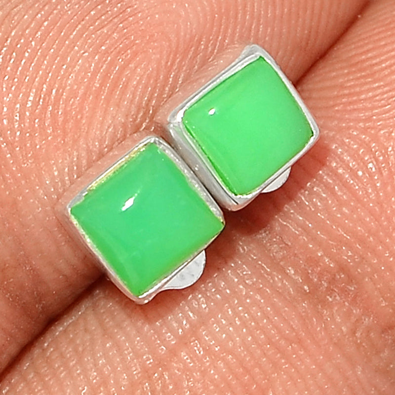 Chrysoprase Studs - CRPS365