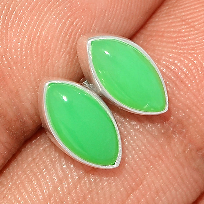 Chrysoprase Studs - CRPS367