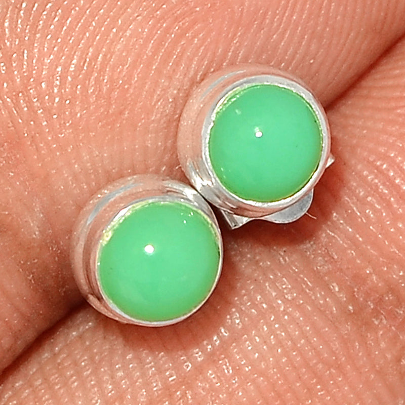 Chrysoprase Studs - CRPS368