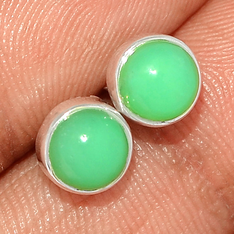 Chrysoprase Studs - CRPS370