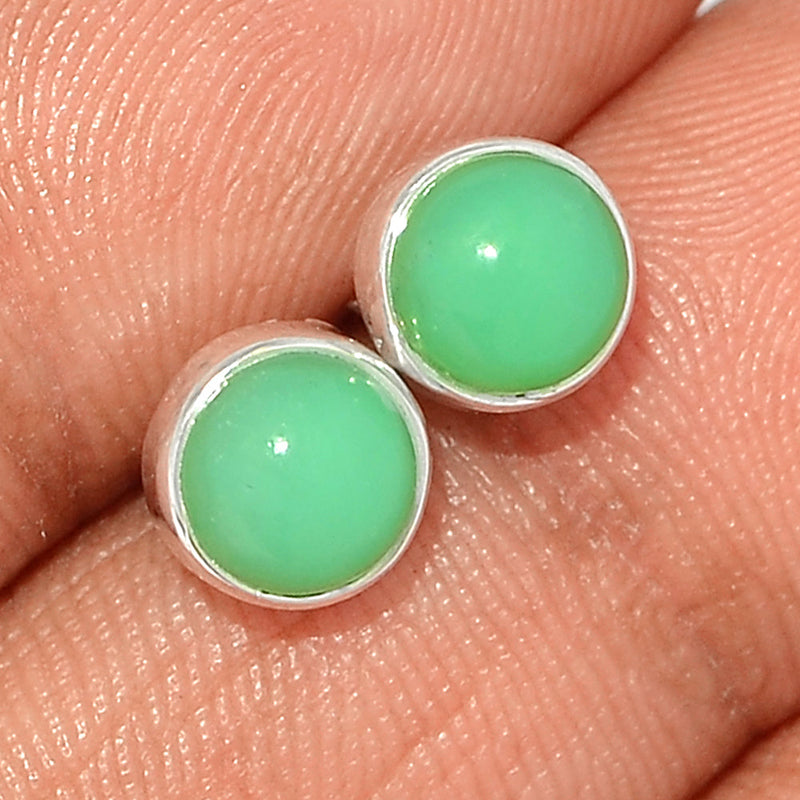 Chrysoprase Studs - CRPS371