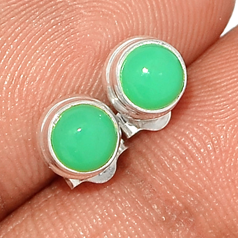 Chrysoprase Studs - CRPS374