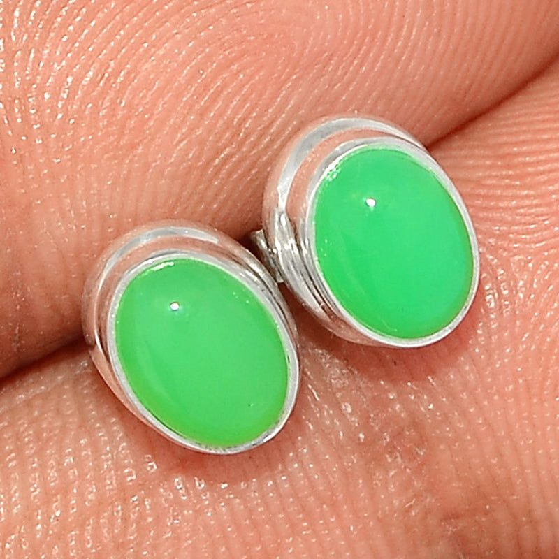 Chrysoprase Studs - CRPS375