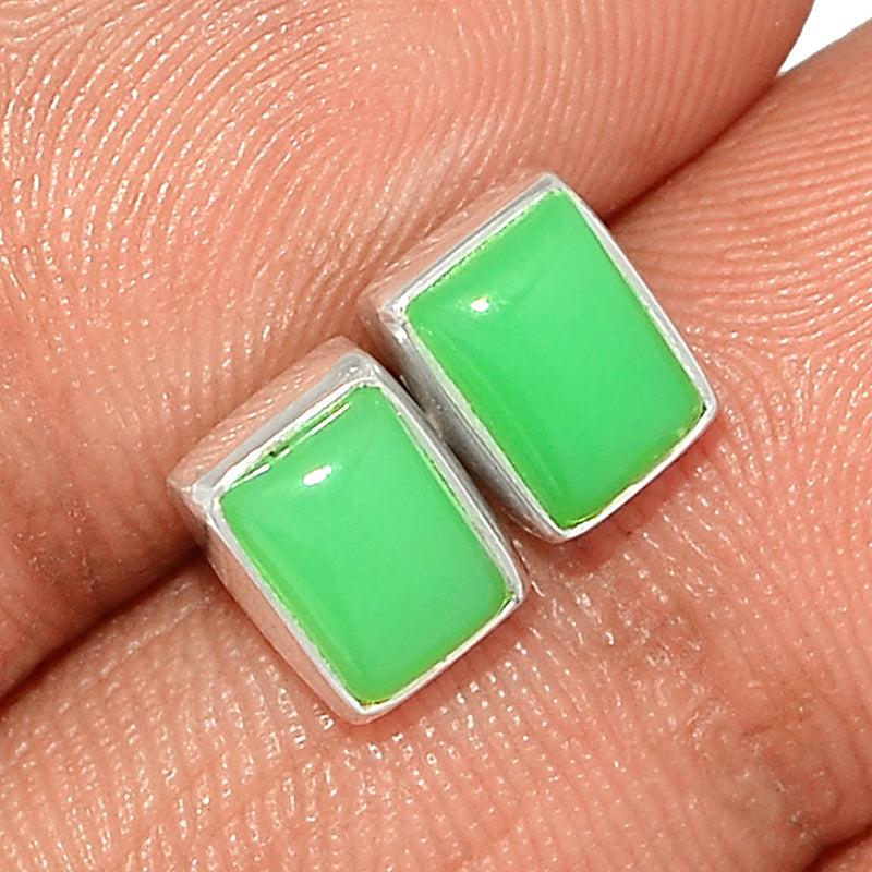 Chrysoprase Studs - CRPS376