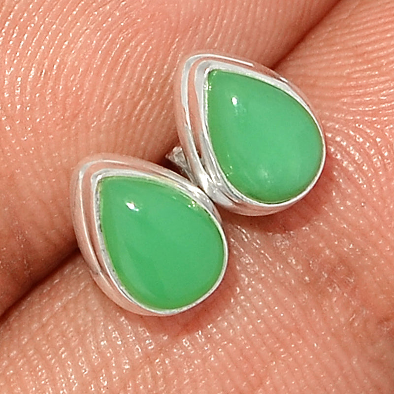 Chrysoprase Studs - CRPS377