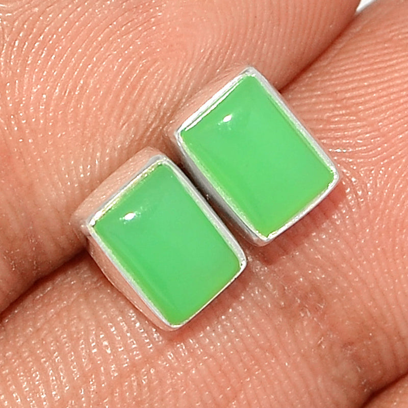 Chrysoprase Studs - CRPS378