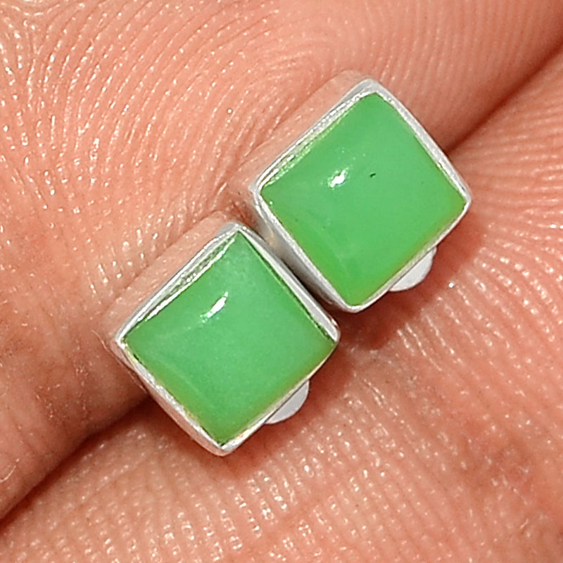 Chrysoprase Studs - CRPS379