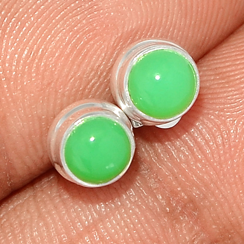 Chrysoprase Studs - CRPS380