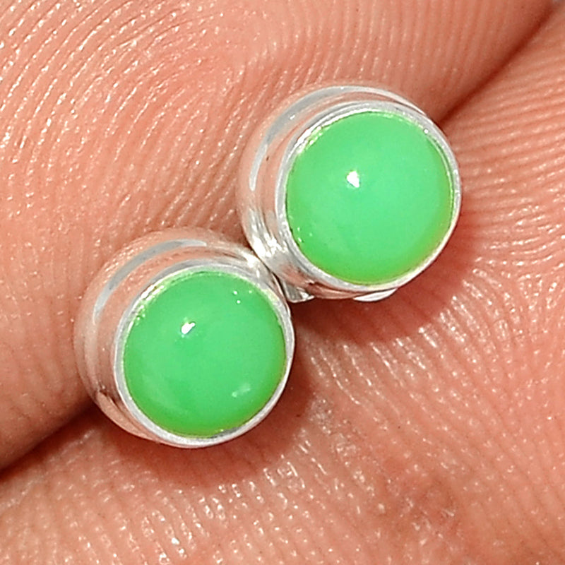 Chrysoprase Studs - CRPS381