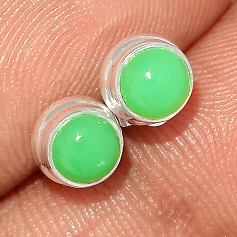 Chrysoprase Studs - CRPS381