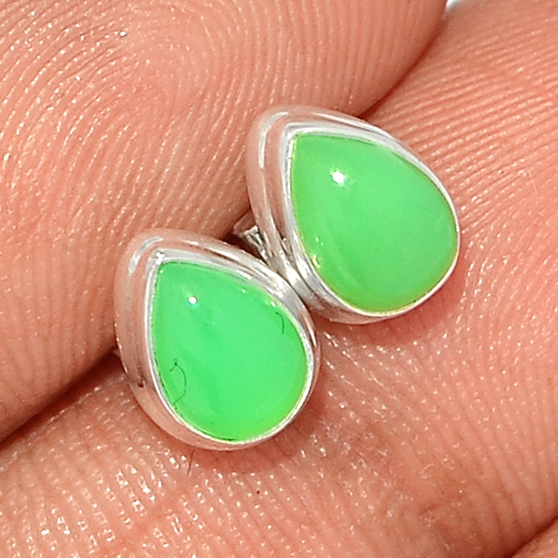 Chrysoprase Studs - CRPS382